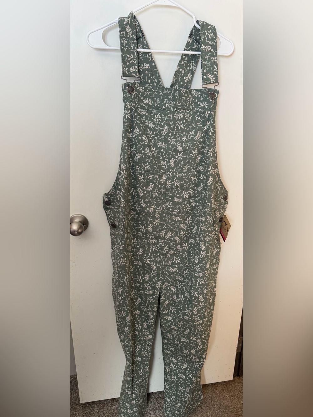 Sage & floral tractor supply overalls